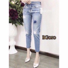 Quần baggy jean nữ cao cấp xanh LuLy Fashion