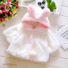 Áo Choàng Tai Thỏ Siêu Mềm Cho Bé